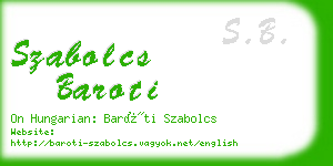 szabolcs baroti business card